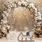 Holiday LED Reindeer with Sleigh Outdoor Christmas Yard Ornament Lightweight & Durable 75.8 × 56.8 × 23 cm